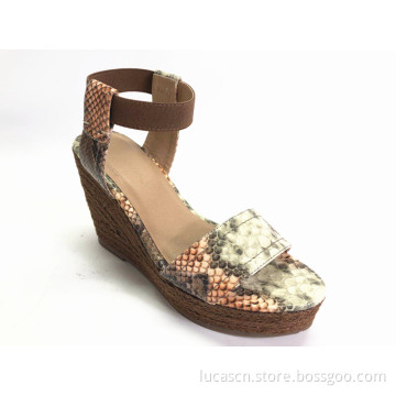 Womens Open Toe  Espadrille Platform Wedges Sandals